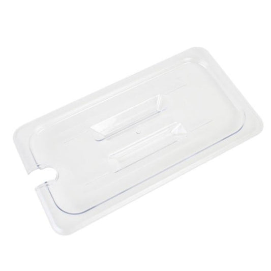 GN 1/3 Polycarbonate Gastronorm Notched Lid Clear