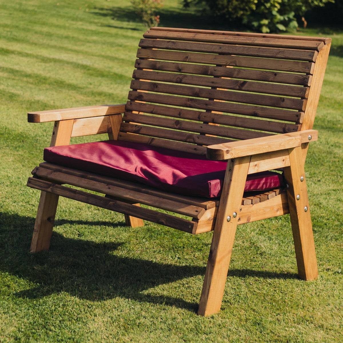 Amesbury Burgundy Waterproof Double Seat Cushion by Churnet Valley - R2C