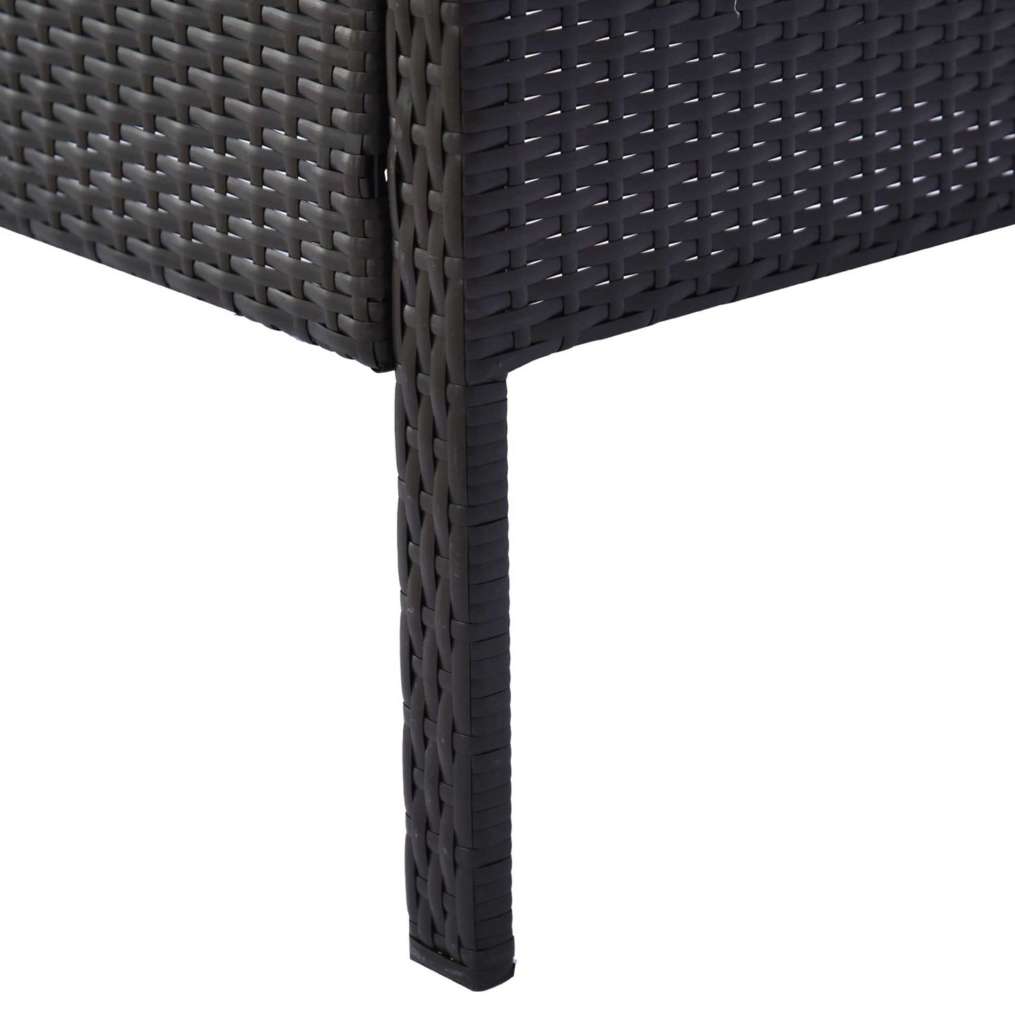 2 Seater Rattan Bistro Set Steel-Brown