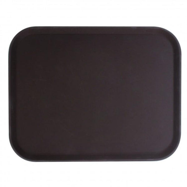 Rectangular Brown Fiberglass Serving Tray 356mm x 457mm