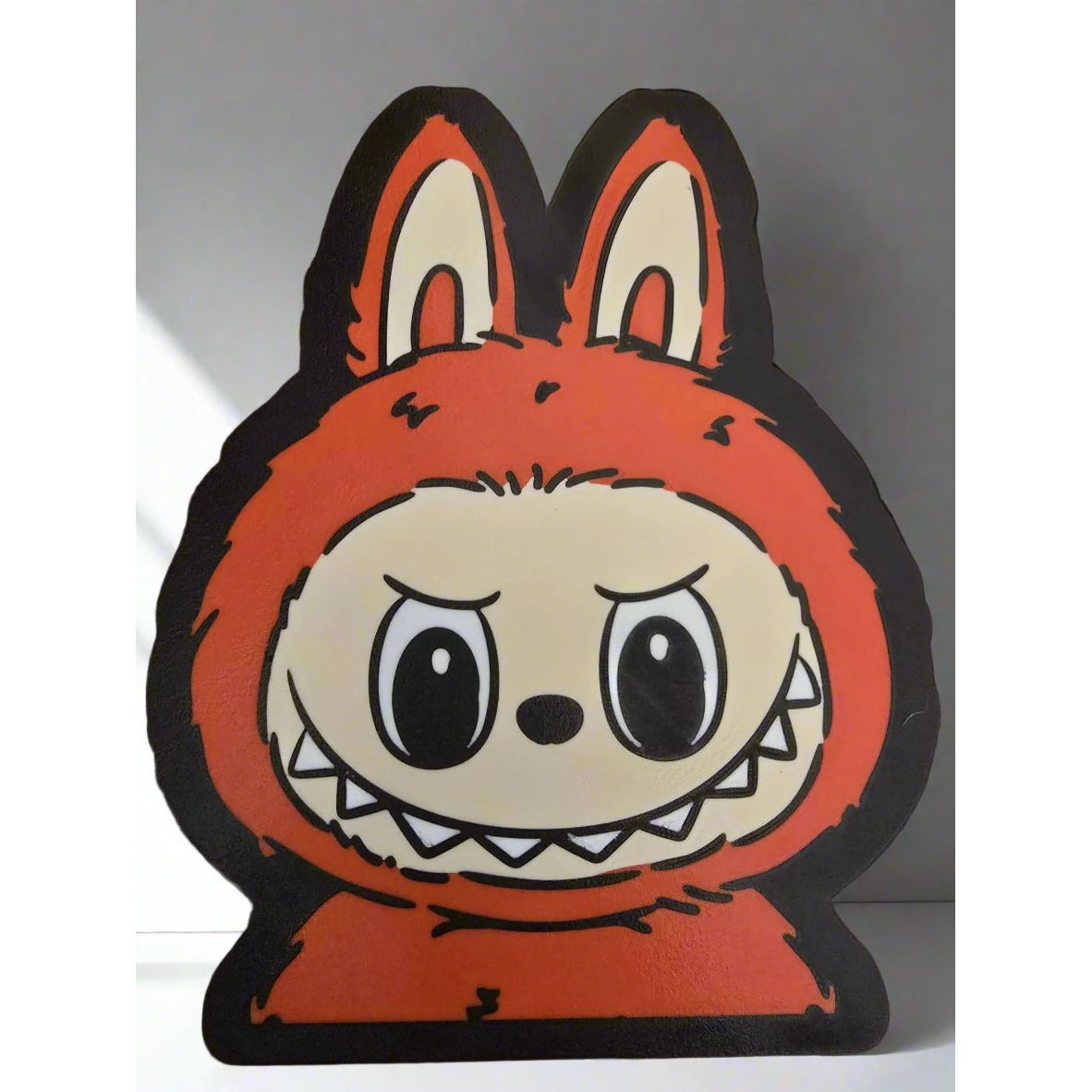 Red Labubu LED Lightbox – battery powered Pop Mart display