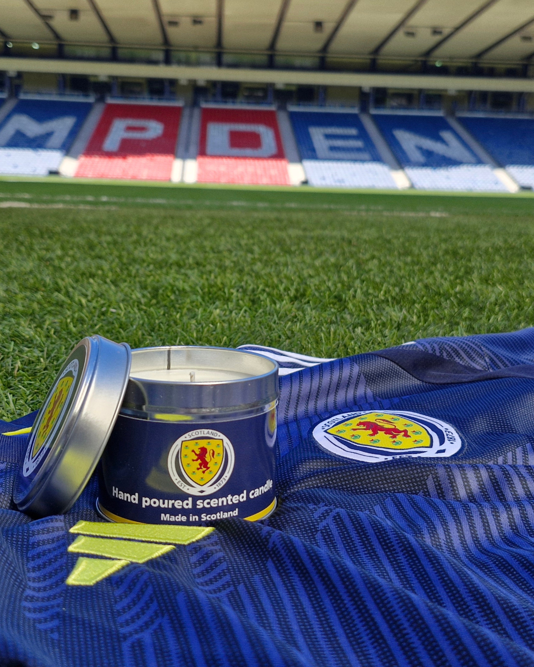 Official Scotland National Football Team Travel Tin Candle