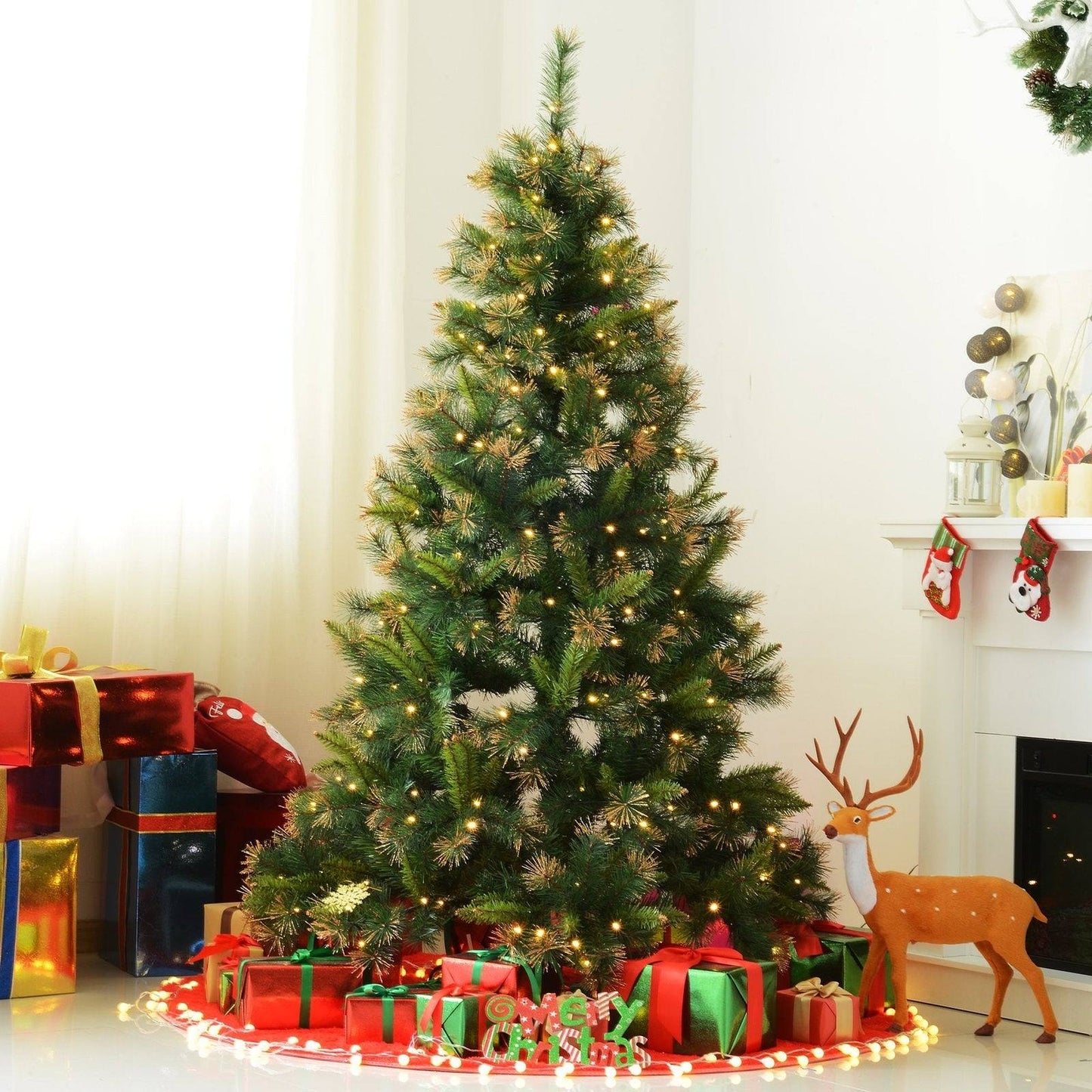 6FT Pre-Lit Artificial Christmas Tree
