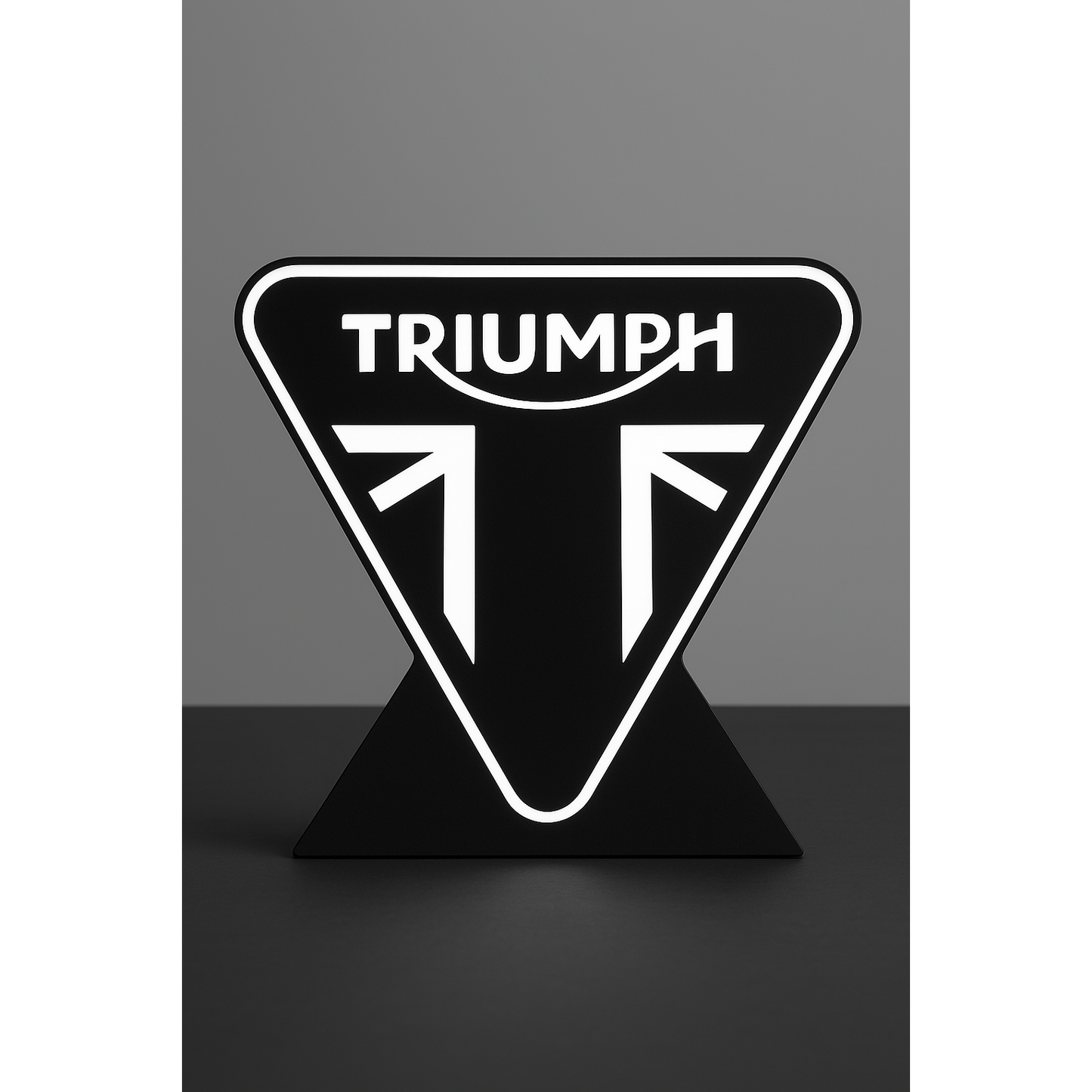 Triumph Motorcycle LED Lightbox β battery powered garage dΓ©cor