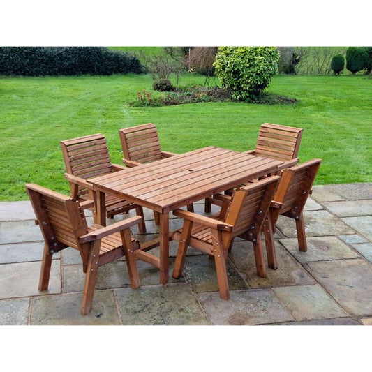 Swedish Redwood Garden Furniture Set by Croft - 6 Seat