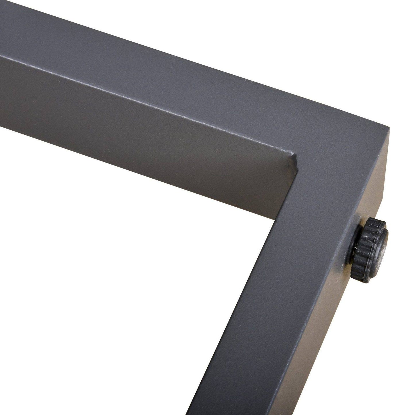 5-Pieces Outdoor Patio Furniture Set with Glass End Table Padded Cushion Grey