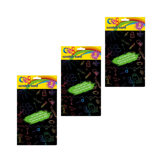 Wholesale A5 Rainbow Scratch Card 5 Sheets - (Case of 12)