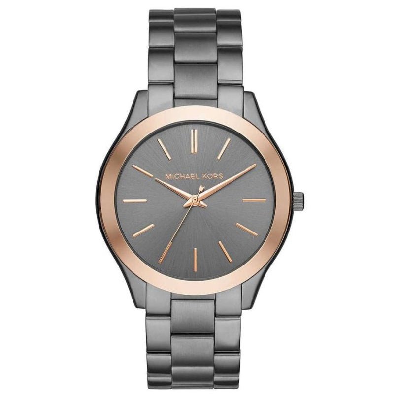 Michael Kors MK8576 Men's Slim Runway Black Rose Watch