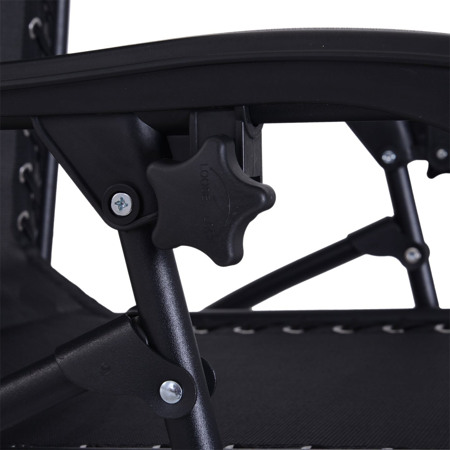 3-Piece Folding Zero Gravity Chairs Sun Lounger Table Set w/ Cup Holders Reclining Garden Yard Pool