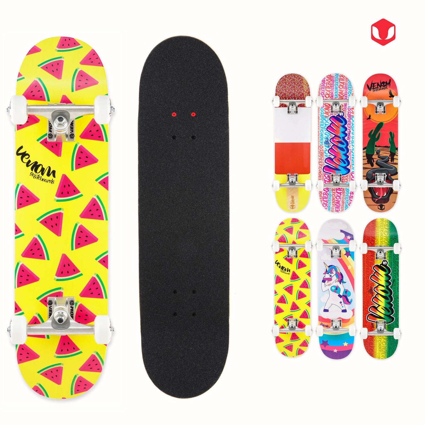 Venom Junior Complete Skateboard - Melons - 7.25"