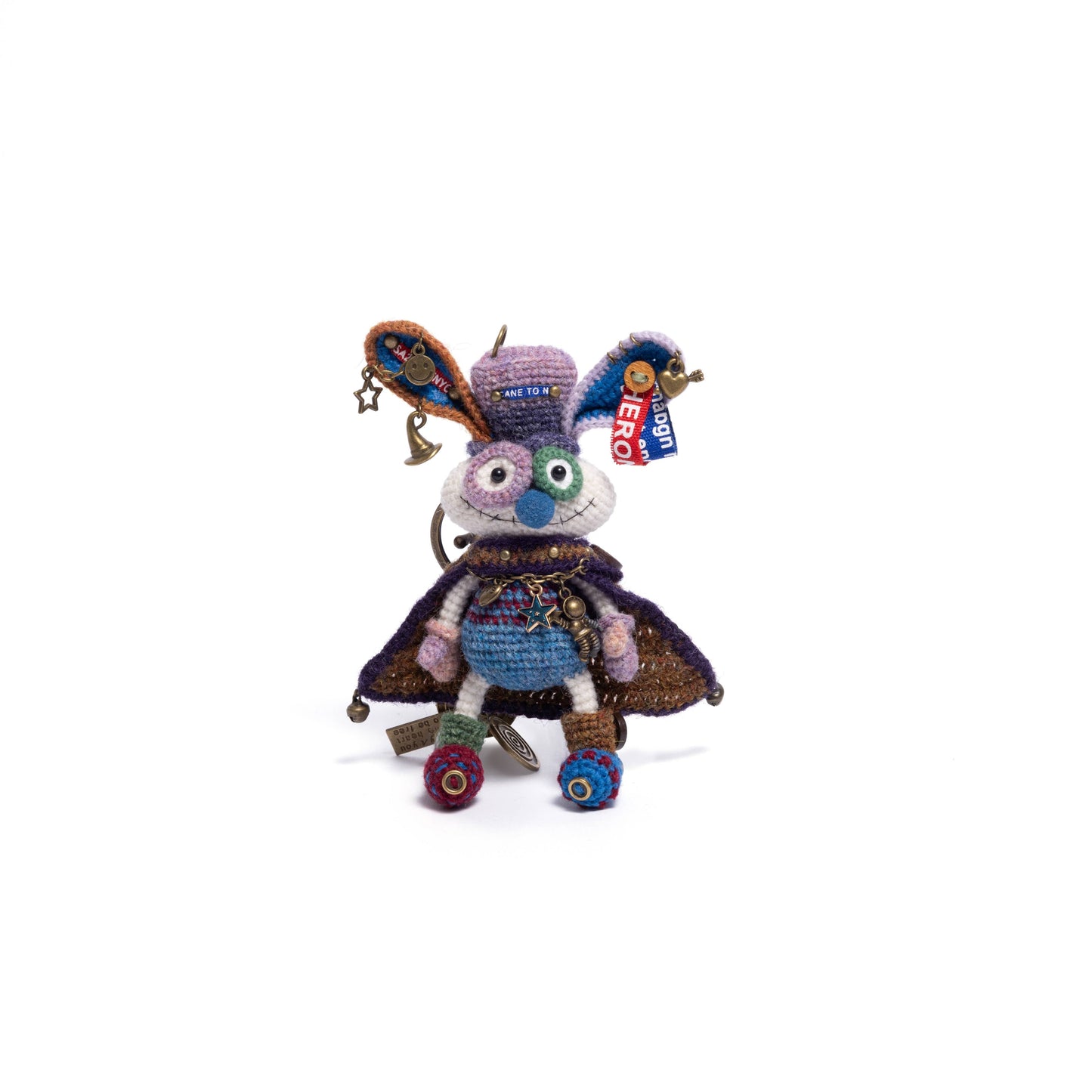 Shetland wool Amigurumi Bag Charm