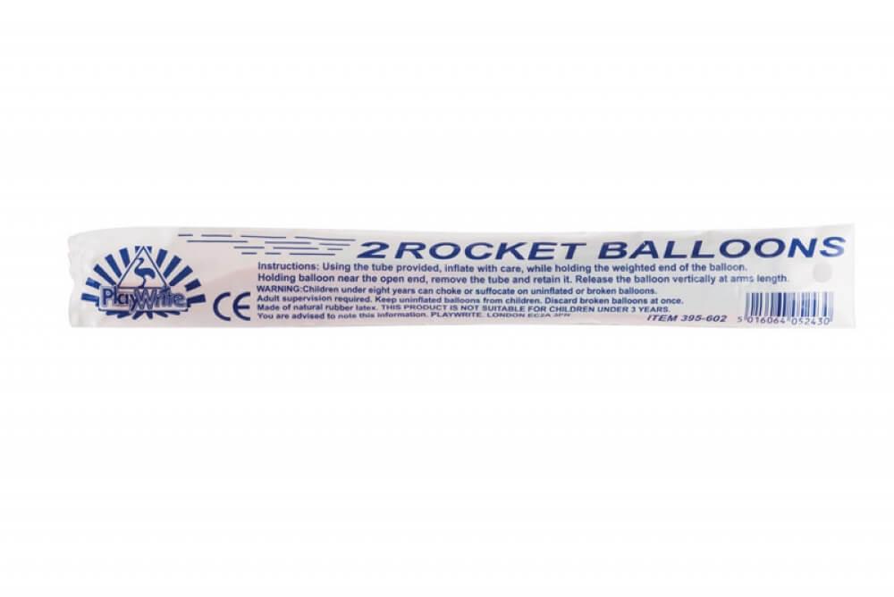 Children's Set of 2 Rocket Balloons/Tiger Tails with Inflating Tube