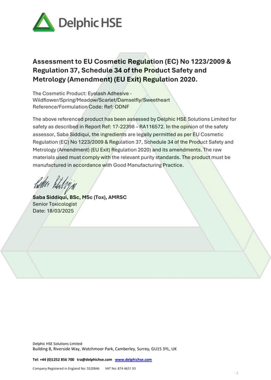 Wildflower UK Clear Lash Adhesive/Glue – Ultra-Fast Cure (0.5-1s)