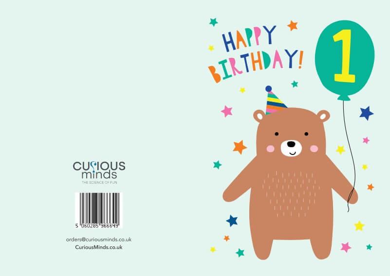 Happy Birthday Card - Age 1 (105 x 148 mm)