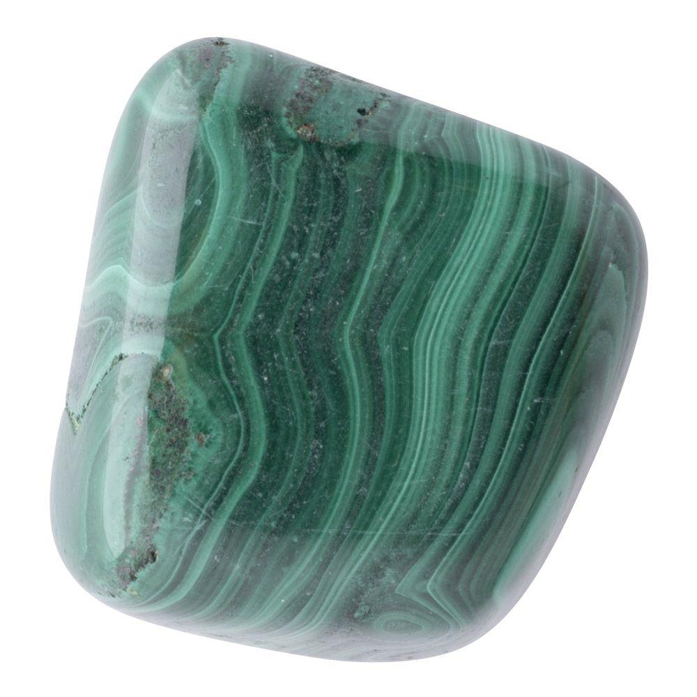 Green Banded Malachite Tumbled Semi-Precious Collectible Gemstones