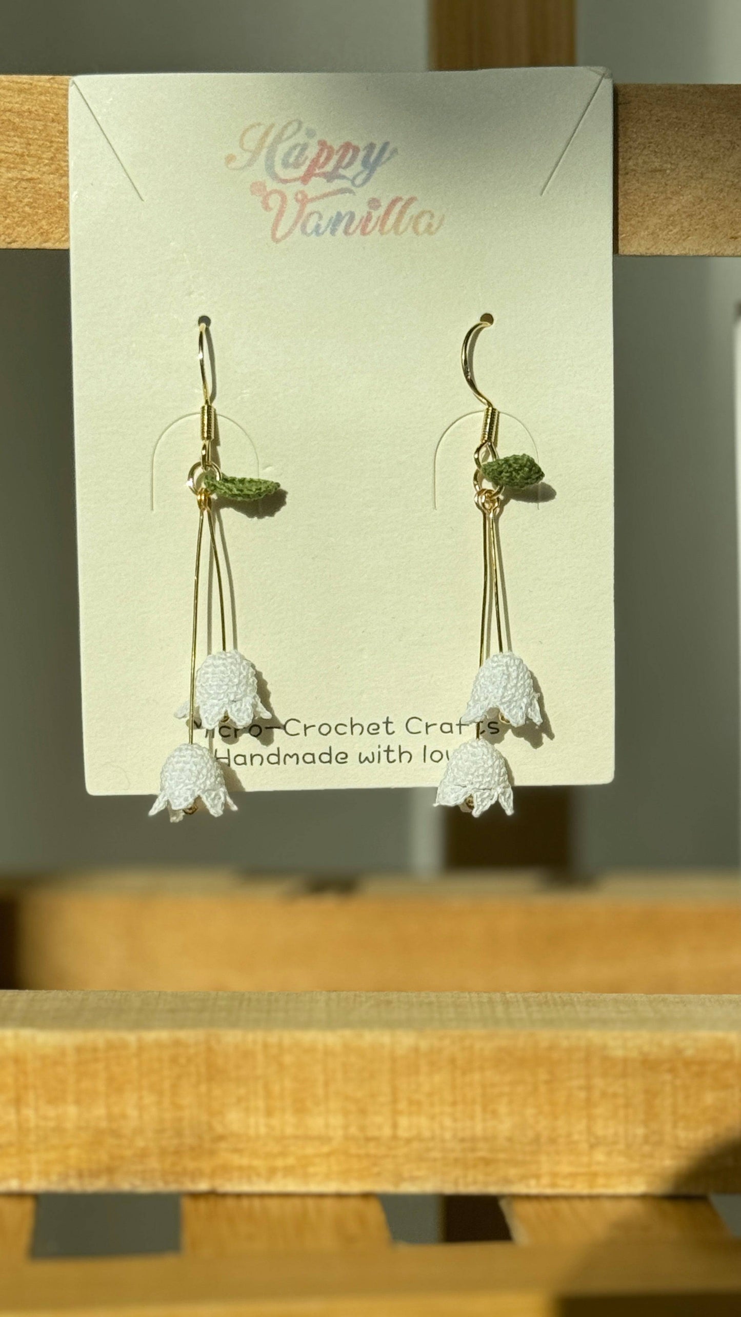Lily of Valley Micro Crochet Earrings