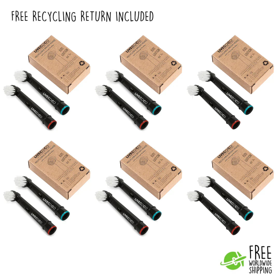 LiveCoco Recyclable Brush Heads Oral-B Compatible