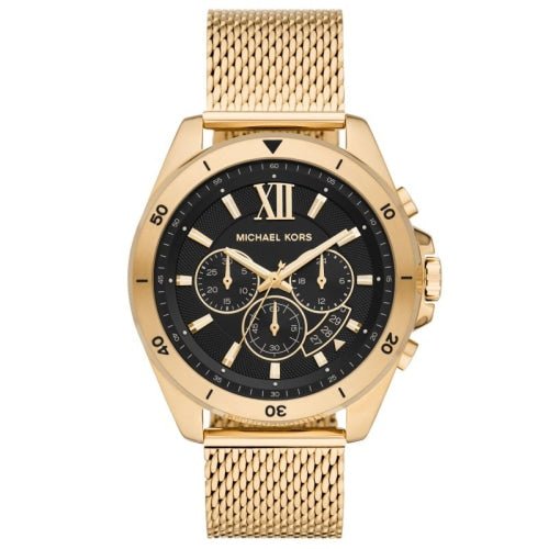Michael Kors MK8867 Men's Brecken Gold/Black Mesh Chronograph Watch