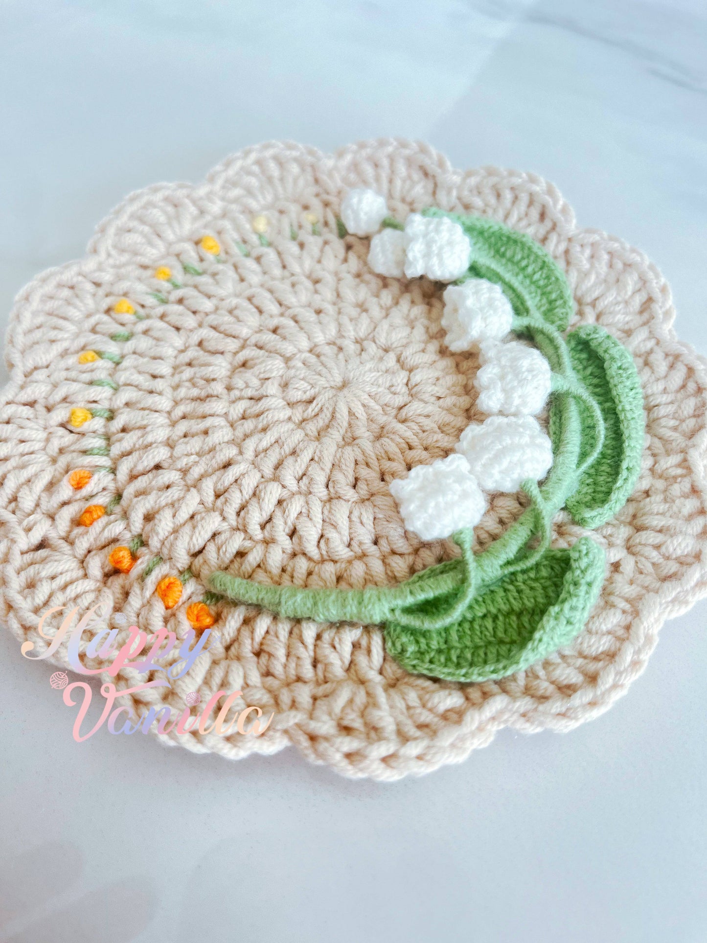 Handmade Crocheted Vintage Luxurious Style Doily Coasters