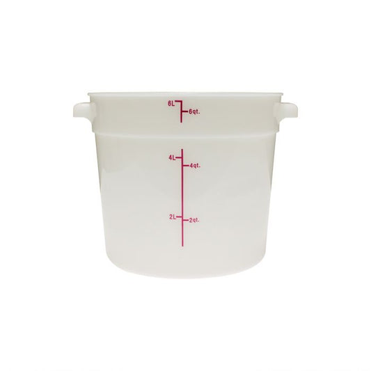 5.7 Ltr Quart Round Food Storage Container White