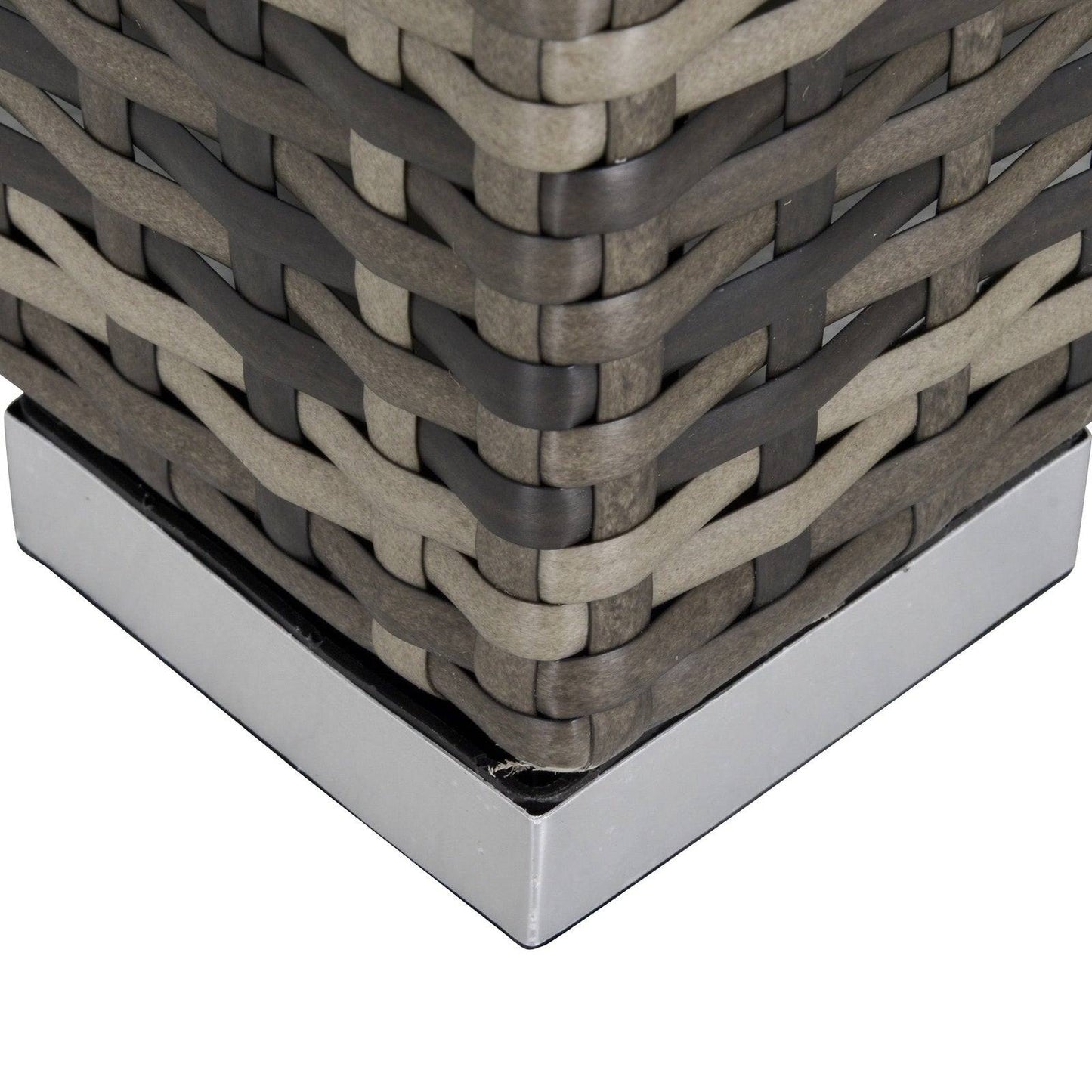 Outsunny Pe Rattan Wicker Corner Sofa Garden Furniture Single Sofa Chair With Cushions Deep Grey