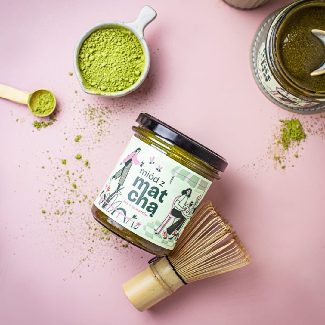 Honey with matcha 430g