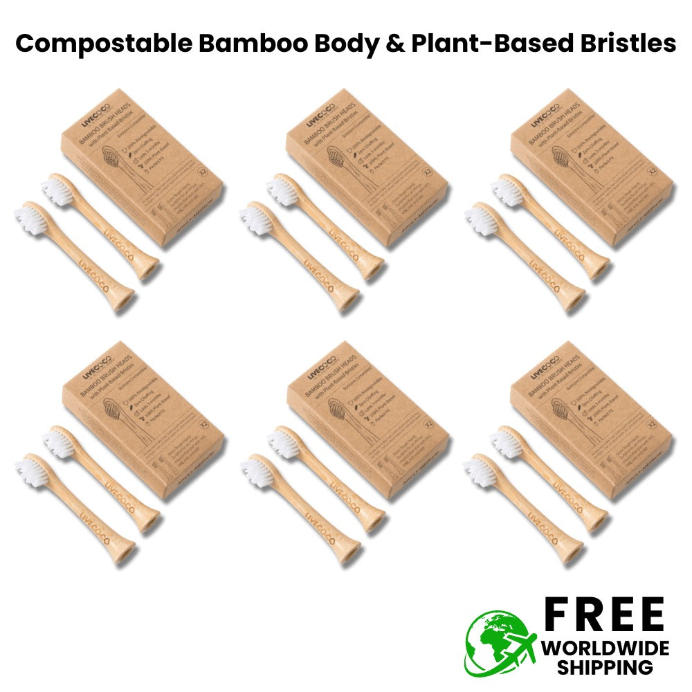 LiveCoco Recyclable Brush Heads Oral-B Compatible