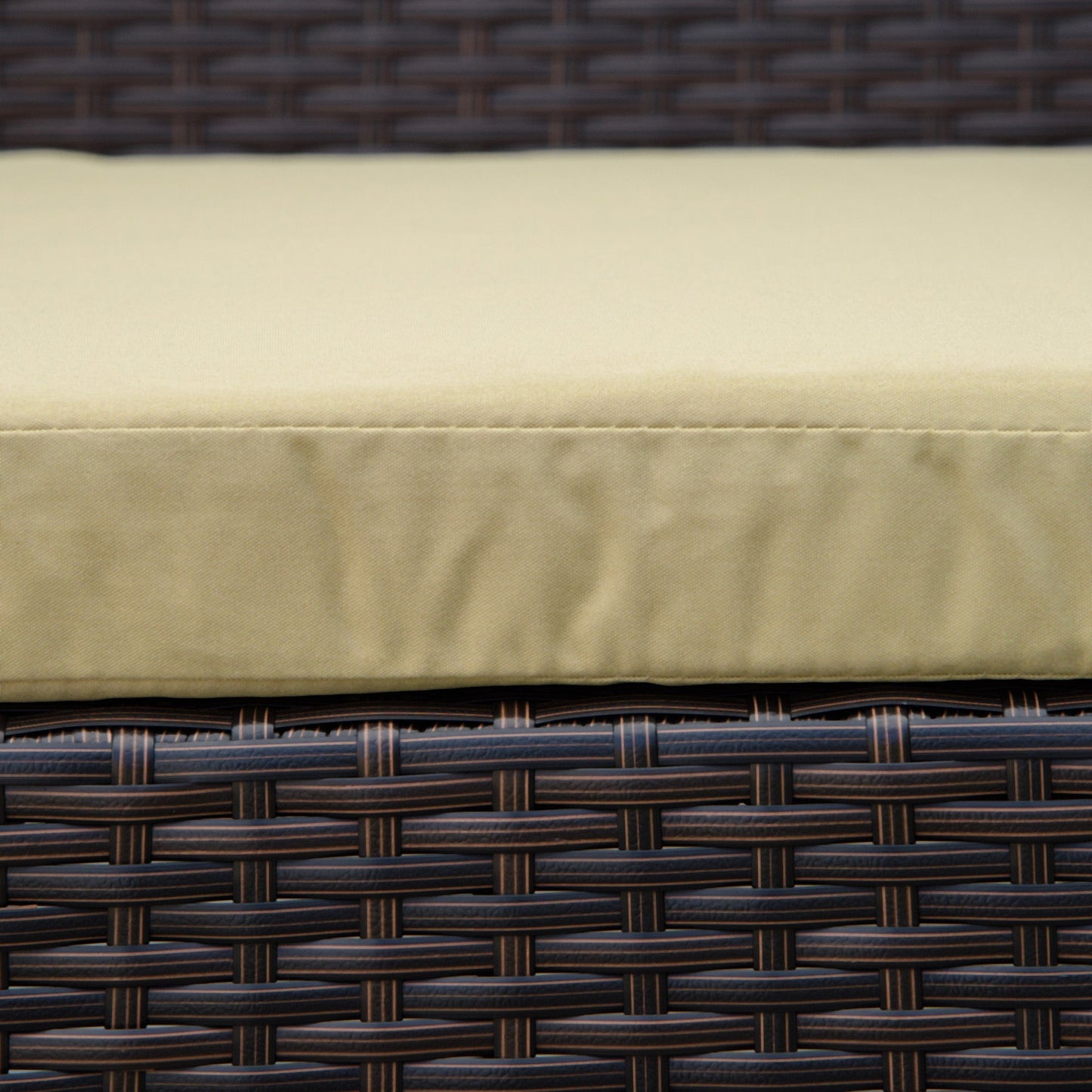 Outsunny 3 Pcs Pe Rattan Wicker Garden Furniture Patio Bistro Set Weave Conservatory Sofa Coffee Table And Chairs Set Beige