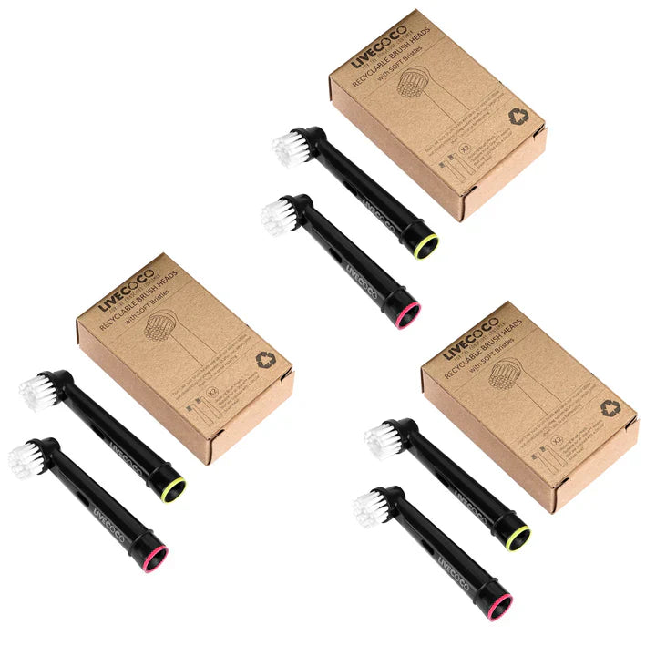 LiveCoco Recyclable Brush Heads Oral-B Compatible
