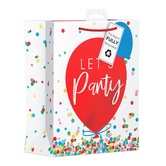 Medium Gift Bag with Party Balloon Design (W215 x H265 x D100 mm)