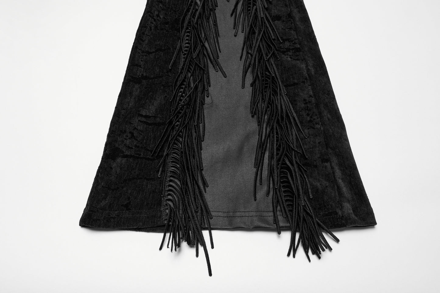 Punk Rave Morrigan Wasteland Tassel Flare Goth Pants In Black