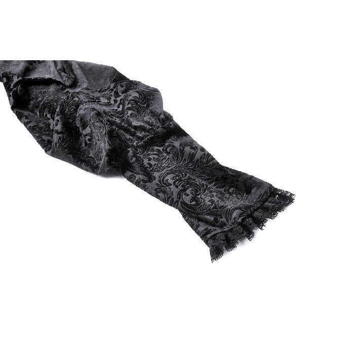 Dark in Love Romilly Lace Trimmed Jacquard Velvet Top