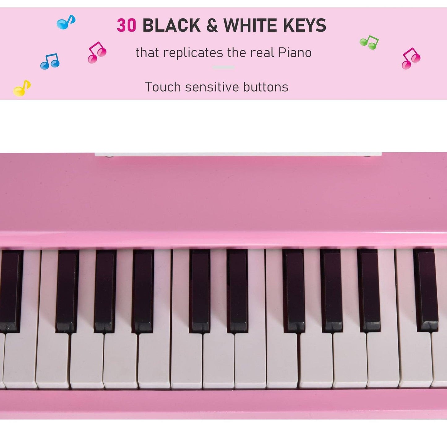 30 Keys Mini Kids Piano For Child With Music Stand And Bench Best Gifts Toy