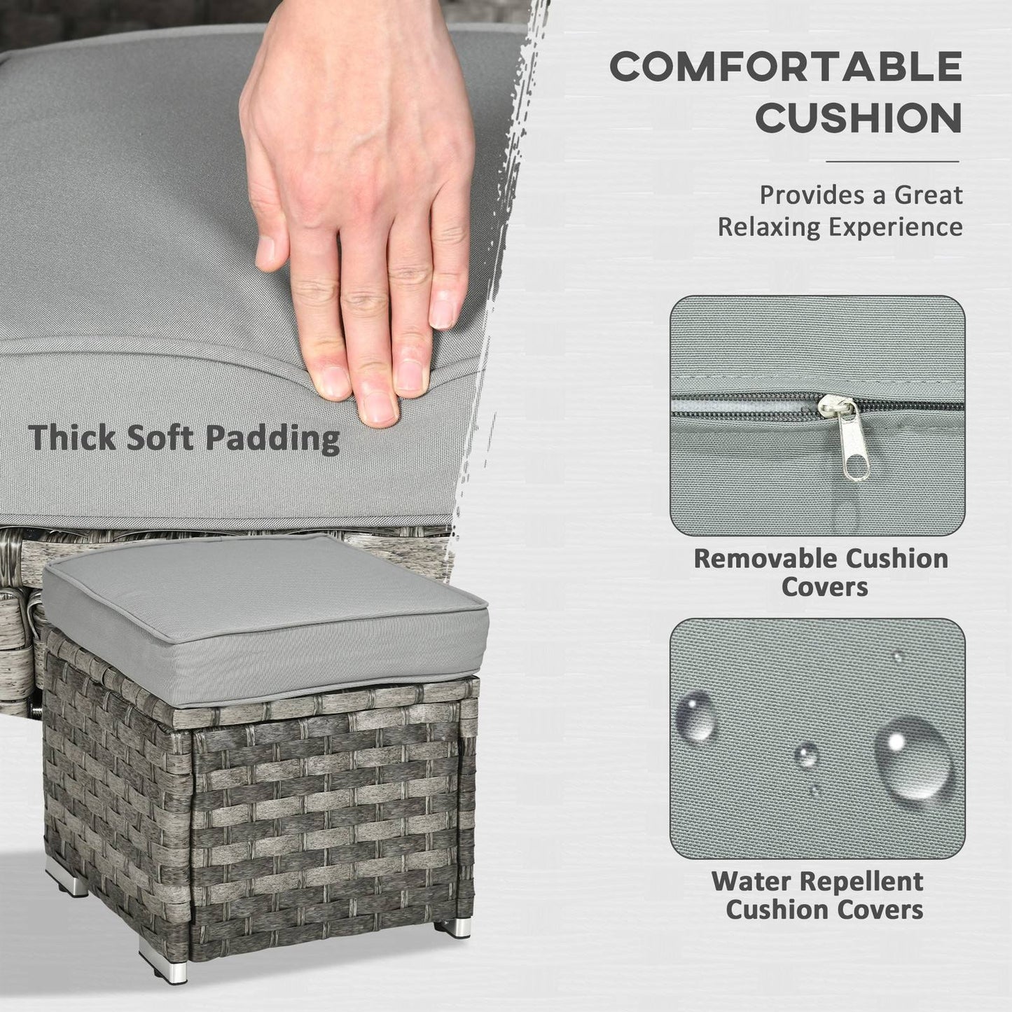 7-Pieces PE Rattan Garden Furniture Set