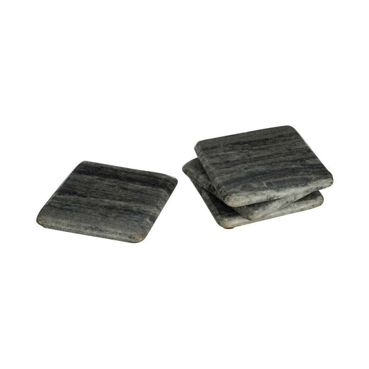 Marmore Set of 4 Grey Marble Square Coasters