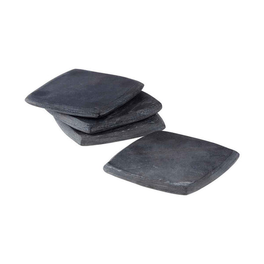 Marmore Set of 4 Dark Grey Marble Square Coasters