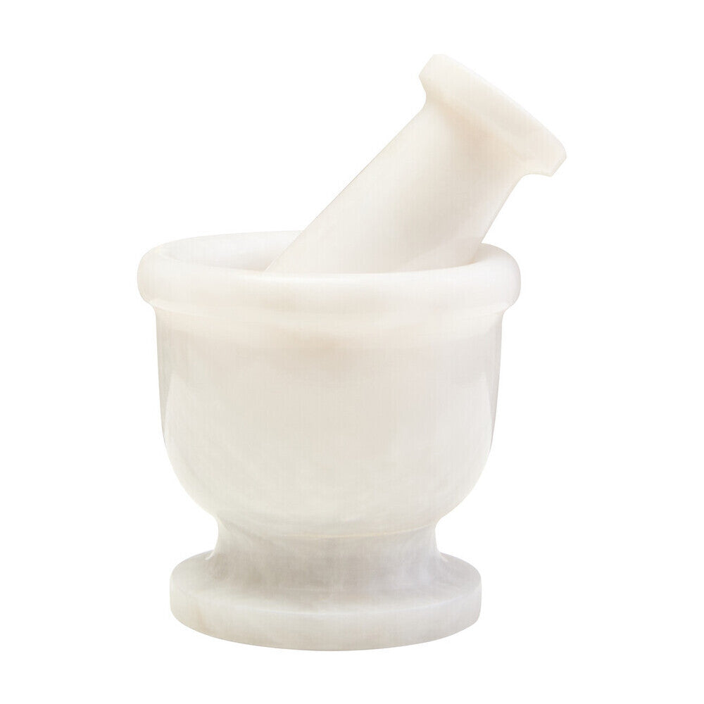 Marmore White Marble Mortar And Pestle