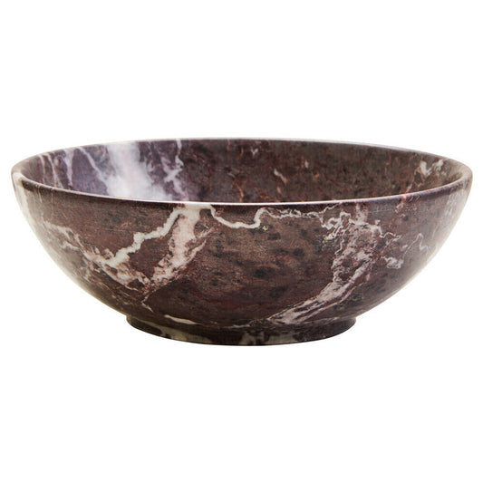 Marmore Red And White Veined Marble Bowl