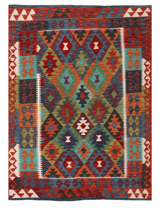 Maimana Afghanistan Kilim Rug - 209 x153 cm
