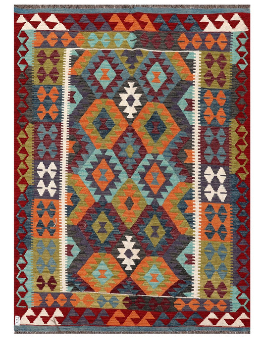 Maimana Afghanistan Kilim Rug - 209 x152 cm