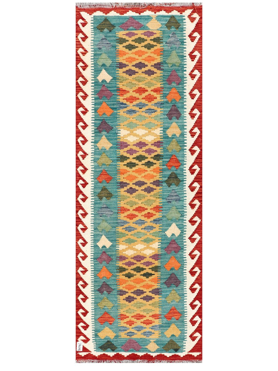 Maimana Afghanistan Kilim Rug - 210 x74 cm