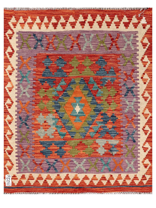 Maimana Afghanistan Kilim Rug - 98 x 80 cm