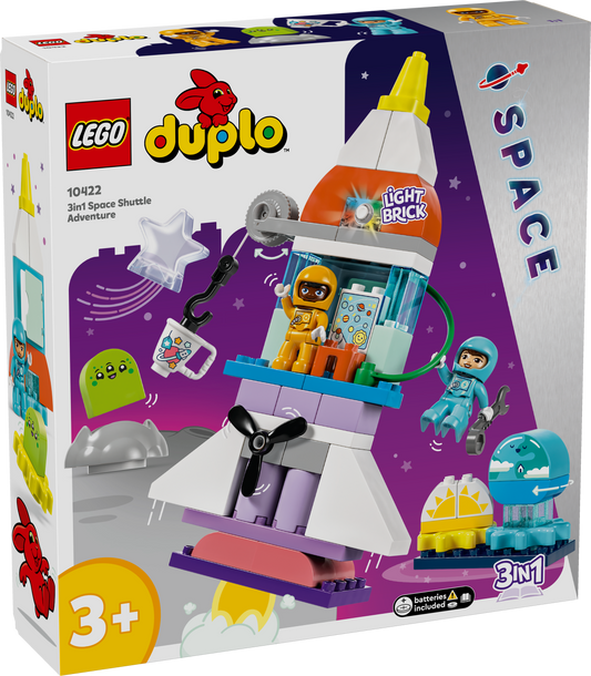 Lego Duplo 10422 3 in 1 Space Shuttle Adventure for Toddlers Ages 3+