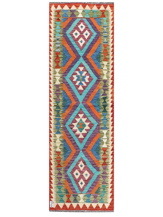 Maimana Afghanistan Kilim Rug - 204 x75 cm