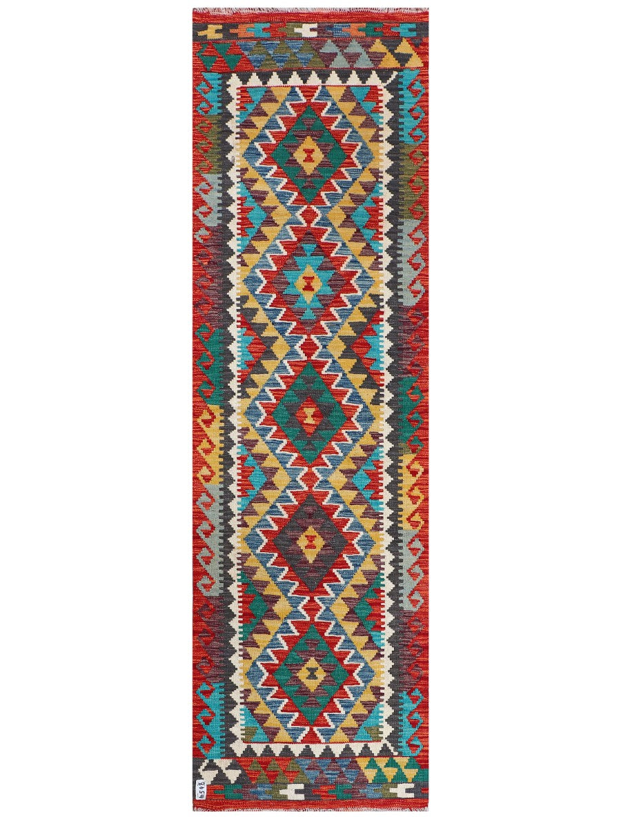 Maimana Afghanistan Kilim Rug - 242 x 76 cm