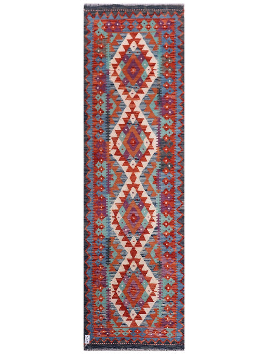Maimana Afghanistan Kilim Runner - 250 x 86 cm