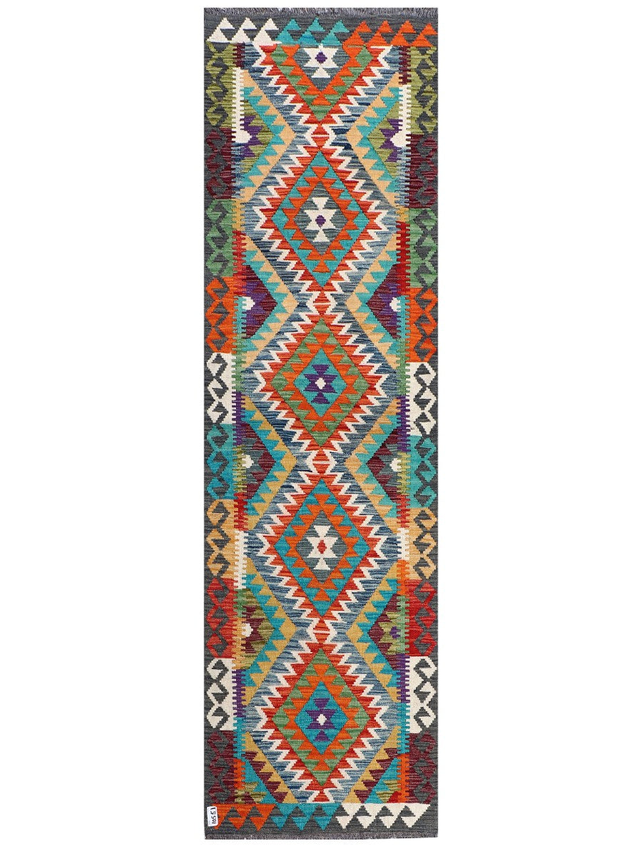Maimana Afghanistan Kilim Rug - 250 x 81 cm
