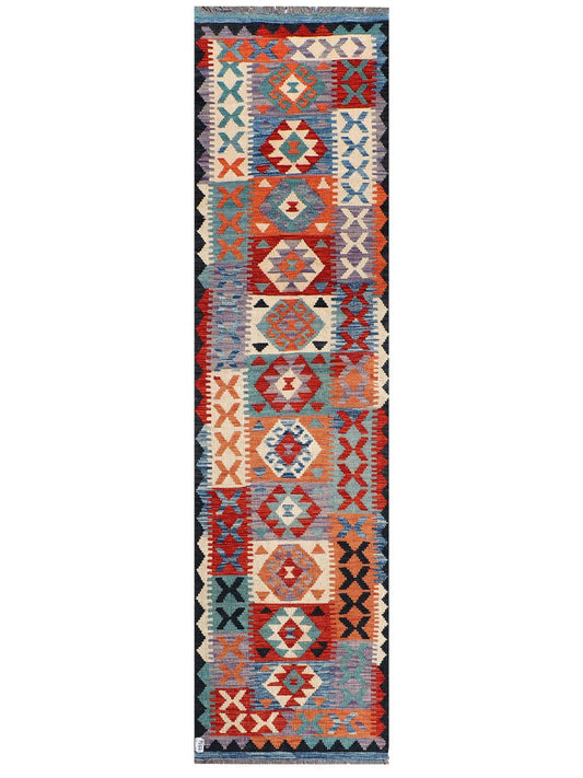 Maimana Afghanistan Kilim Runner - 298 x 78 cm