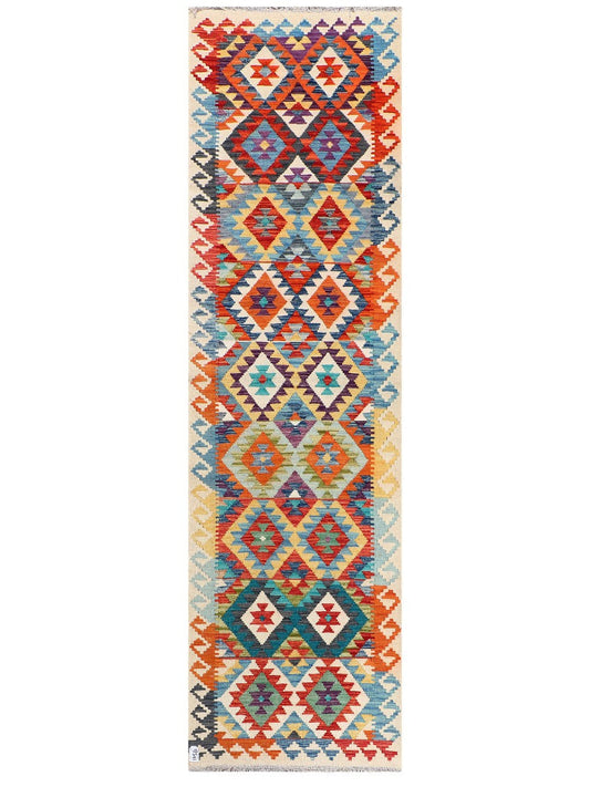 Maimana Afghanistan Kilim Runner - 288 x 82 cm
