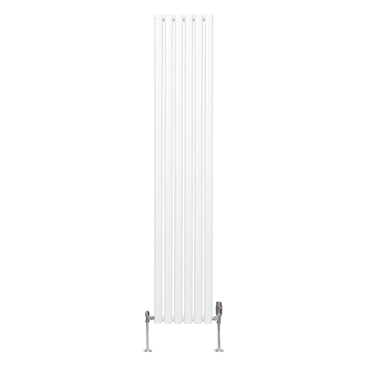 Oval Column Radiator & Valves - 1800mm x 360mm White